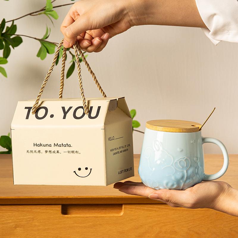 Graduation Gift for Teacher Souvenir Practical Small Gift for Female Students Ceramic Mug Water Cup Coffee Cup Household Use