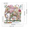 Elephant Special Shaped 5D DIY Partial Drill Diamond Painting Kits for Adults Home Wall Decor Crystal Diamond Art 11.81x11.81in