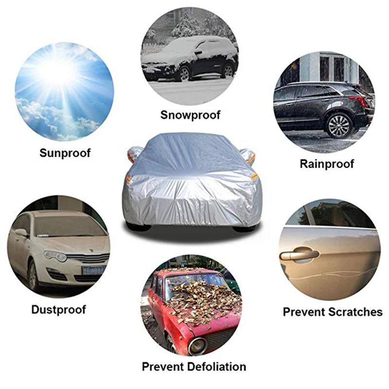 Universal SUV UV Cover Coat Protector Dust Rain Snow Water Proof Protective Full Car Covers Indoor Outdoor D45 190T Auto Covers