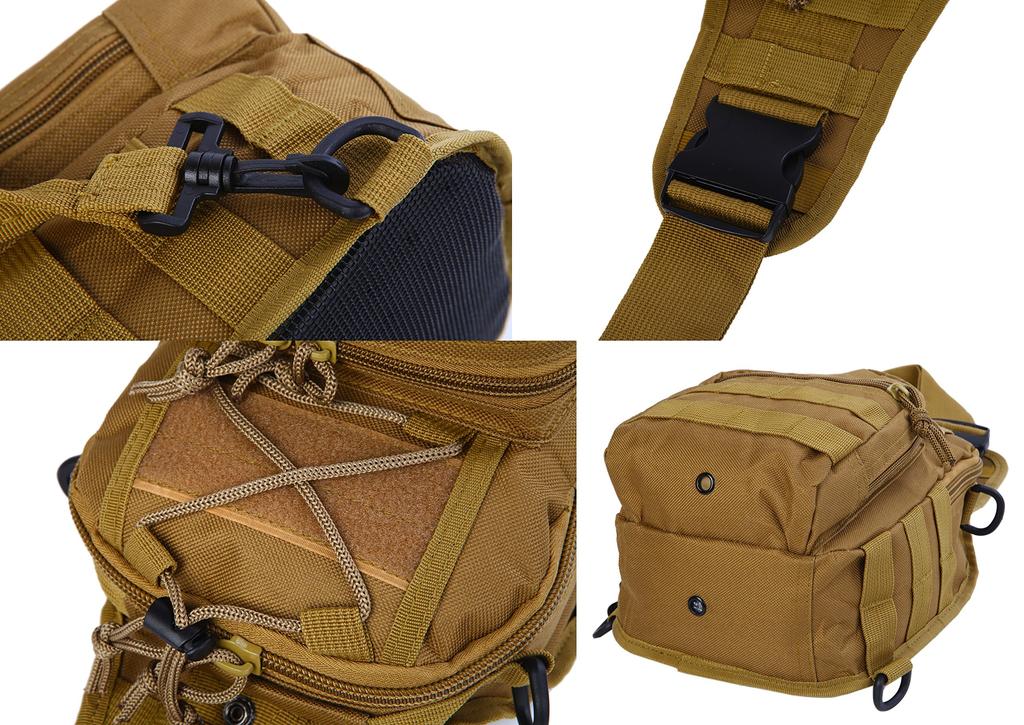 RAYMARC Body Bag for Men and 900D Waterproof Brown Women, Nylon, BAG-RMD-001,