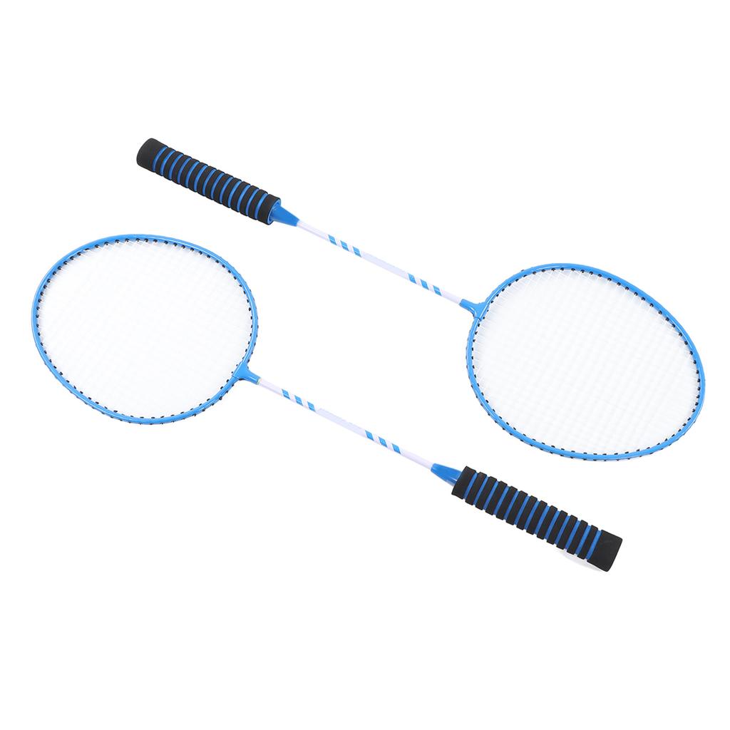 Set Racchette da Badminton Racchette da Badminton in Lega di Ferro e Nylon Separate per Sportivi Adulti Blu