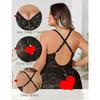 Plus Size Lingerie for Women Open Back Sexy Lingerie Dress Floral Lace Babydoll