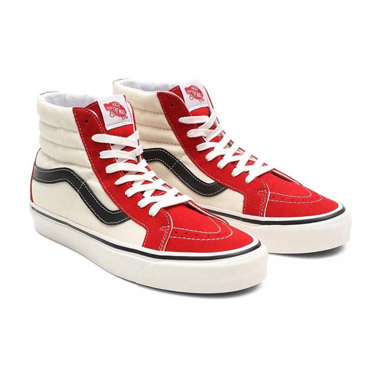 Vans SK8 Hi 38 DX Anaheim Factory-White Red VN0A38GF4UK