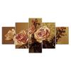 Red Roses Flower Bouquet 5 Piece Five Panel Wall Canvas Print Modern Art Poster Picture Home Decor Gift For Him For Her