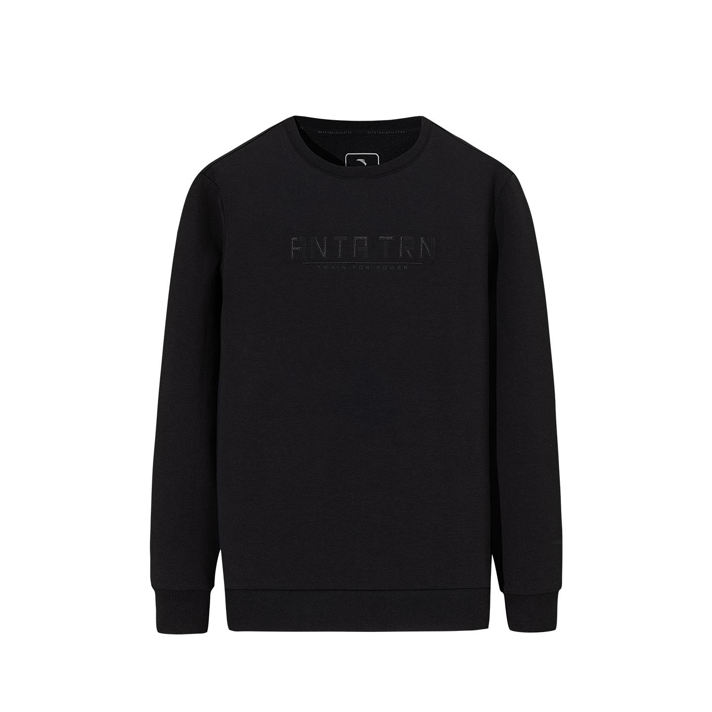 Anta Training Pullover Sweatshirt Spring 2026 Men sweatshirt Basic-Black 152617706-3 XS