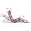 Foldable Sun Lounger Red Checkered Pattern 175 x 54 x 8.5 cm Oxford Fabric