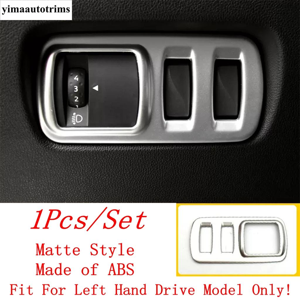 Car Headlight Head Light Lamp Adjust Control Switch Button Cover Trim For Renault Captur Clio 4 2014 - 2018 Accessories Interior Matte Style