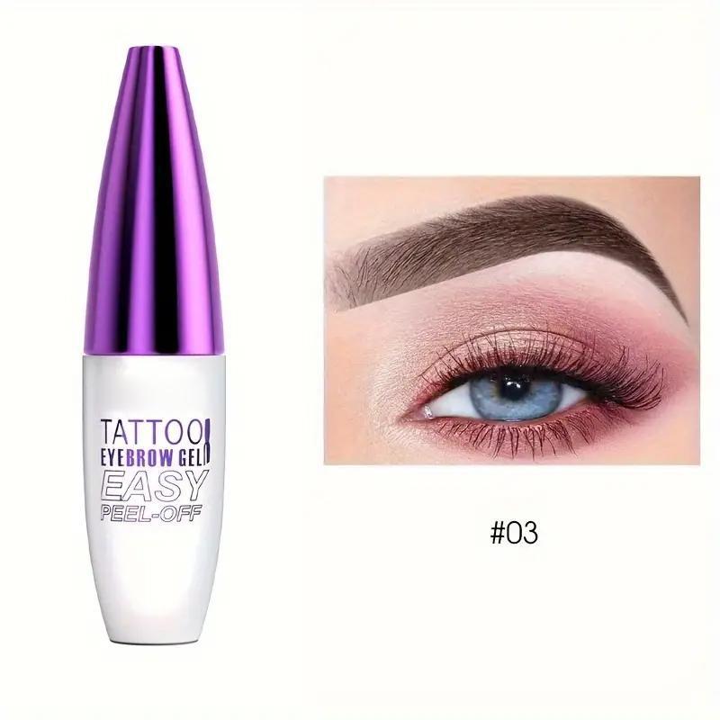 Eyebrow Semi-Permanent Tattoo Gel Paste with Easy Peel-Off Formula for Lasting Waterproof Effect