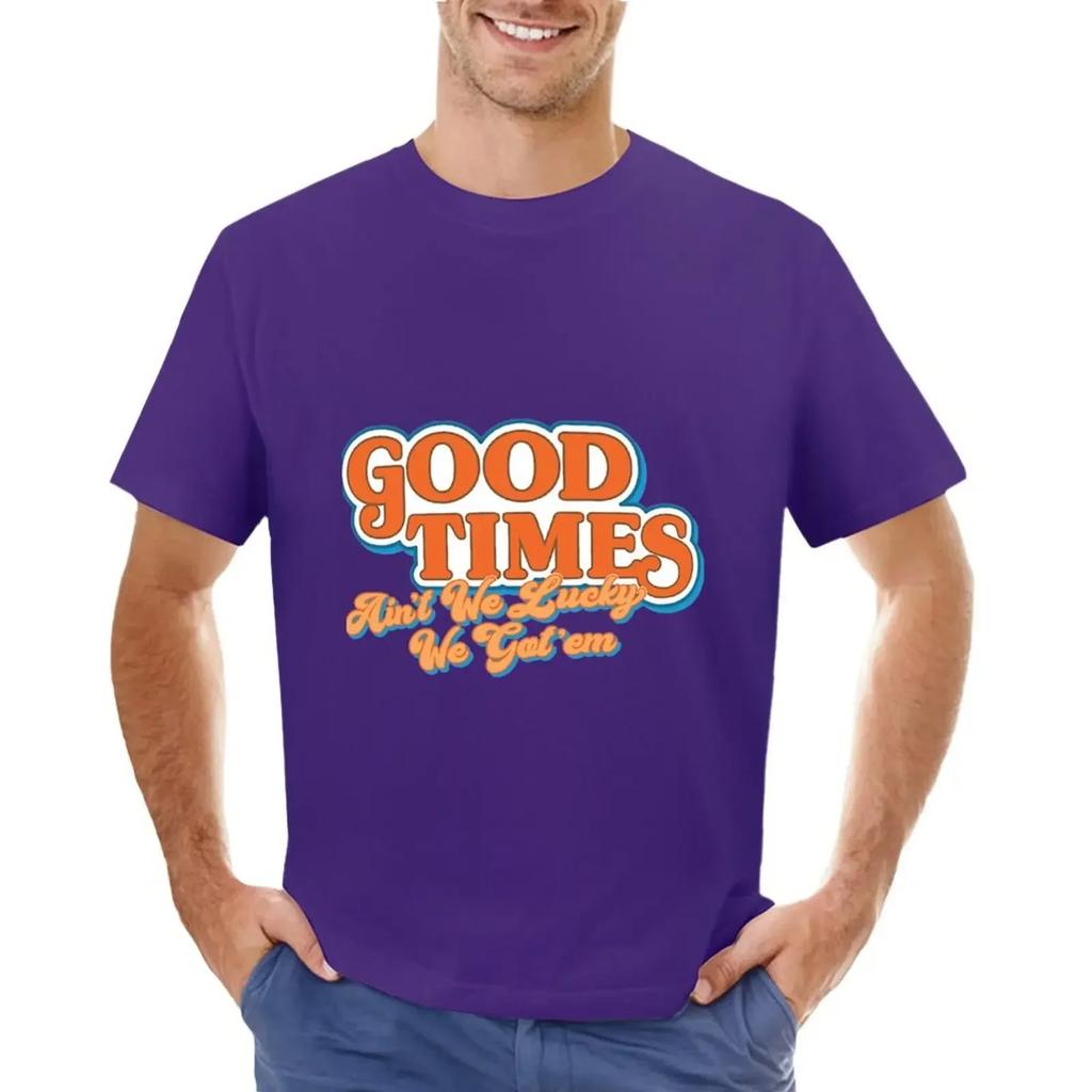 Good Times T-ShirtGood Times_ Ain't We Lucky We Got'em T-shirt blacks boys animal print men clothes