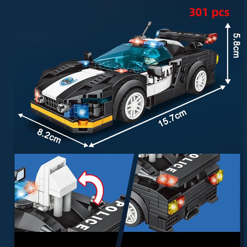 City Police Special Forces Military Model Building Blocks SWAT Team Helicopter Truck Armored Car Ship Weapon Construction Toys