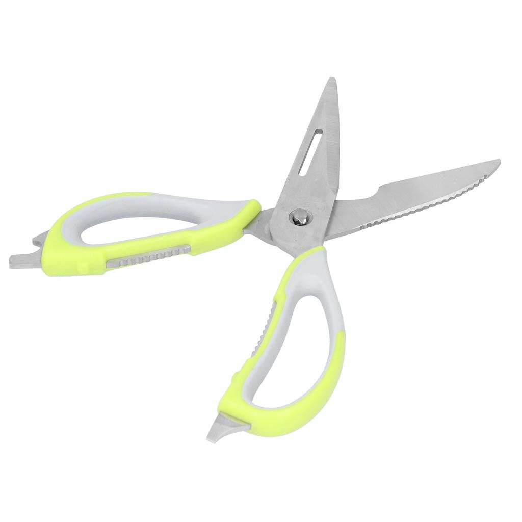 Detachable Kitchen Scissors Multifunctional Stainless Steel Seafood Food Scissors for HomeGreen