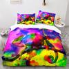 Lizard Duvet Cover Set Desert Wildlife Animal Pattern Comforter Cover King Queen Size for Adults Teens Animal Lovers Bedding Set