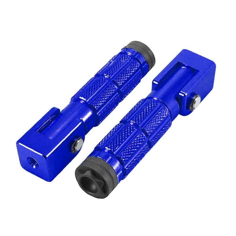 2Pcs M10 Motorcycle Foot Peg Front Rear Footrest Pedal Motorcycle Modification Accessories 90 Degree Fixed Folding- Footpegs