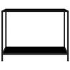VidaXL Table console Noir 100x35x75 cm Verre trempé 322836