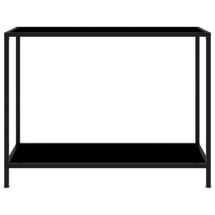 VidaXL Table console Noir 100x35x75 cm Verre trempé 322836
