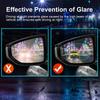 2Pcs Oval 100x150mm Car Rear View Mirror Film PET Anti-Fog Rainproof Mirror Film with Tools