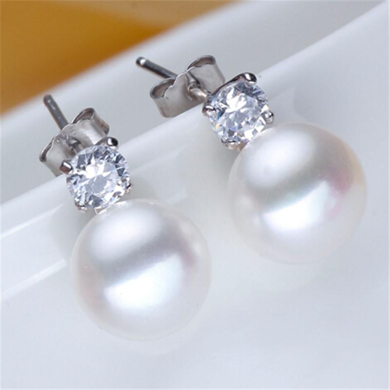 Yikalaisi 925 Sterling Silver Jewelry Pearl Earrings Jewelry For Women Of Freshwater Pearl With Princess Earrings Wedding