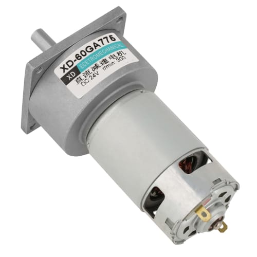 Hilitand DC12V/24V 35W Mini DC Gear Motor, Metal, Adjustable Speed, High Torque, CW/CCW, XD-60GA775 (24V, 300 rpm)