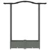 Raised Garden Bed with Trellis and Hanging Roof Light Grey 124 X 40 X 125 Cm PP