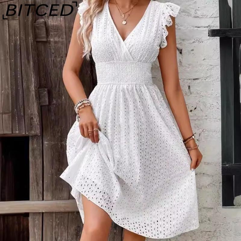 BITCED Женское многоцветное летнее элегантное платье без рукавов S