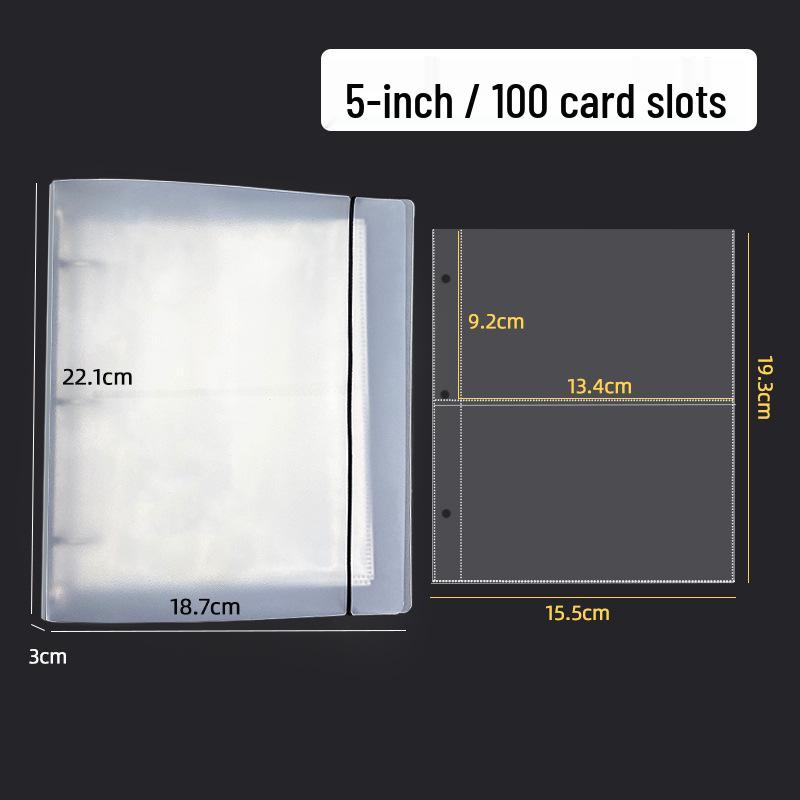Korean Style Heart-Shaped Frosted A5 Binder Album - 3-Inch Instax Photo Book, Girly Star-Chasing Photo Storage