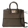 Salvatore Ferragamo DH-21 H159 THE STUDIO SMALL Calfskin Gancini Hardware 2WAY Handbag NEW OLIVEUsed