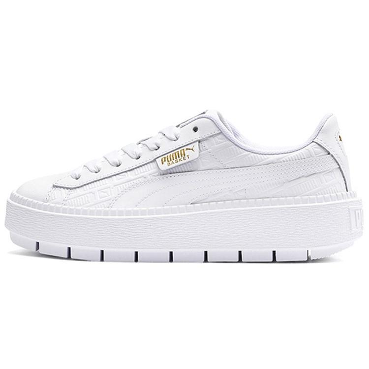(WMNS) PUMA Platform Trace Triple White Women s 369925-01 EU 40