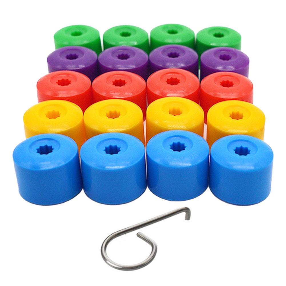 Five-Color Wheel Lug Nut Covers for Volkswagen Golf