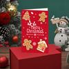 6Pcs Christmas Greeting Card Merry Christmas Handwritten Cards For Family Friends Best Wishes Cards Postcards Envelopes Sticker