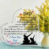 2D Flat Dad Birthday Gifts Acrylic Desktop Decoration Plaque, Home Decor Plaque Hanging Wall Art Decorative Garden Decoration for Room Door Signs Hang
