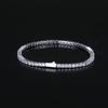 Accessories Spring Buckle Single Row Diamond Tennis Chain Zircon Bracelet Trendy Brand Hip Hop Men's Bracelet Accessories