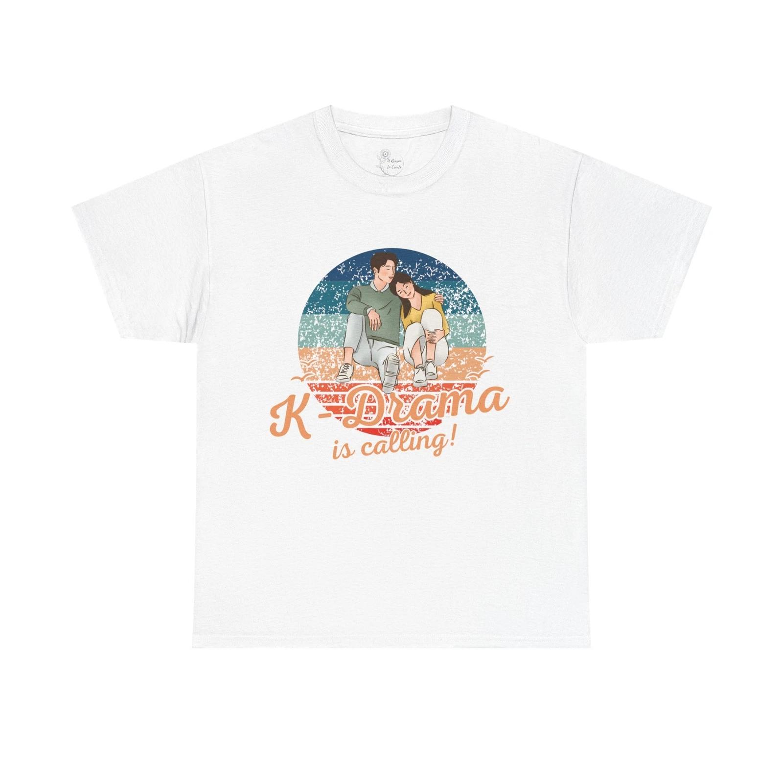 K-Drama Lovers Heavy Cotton Tee, Cute K-Drama Shirt, Gift for K-Drama Fans 2XL