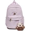 Schoolbag1011 new schoolbag female Korean version junior high school girls high school students large capacity backpack Mori simple solid color 
