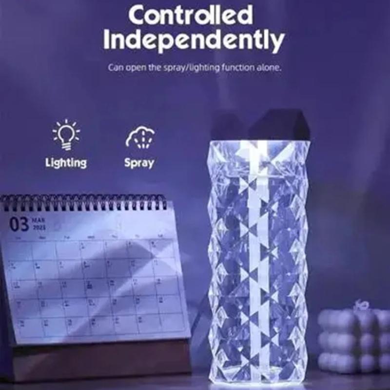 1000ML/400ML Bunter USB-Kristall-Luftbefeuchter Aromatherapie Luftreiniger für Schlafzimmer Schreibtisch Home Office Nebelgenerator