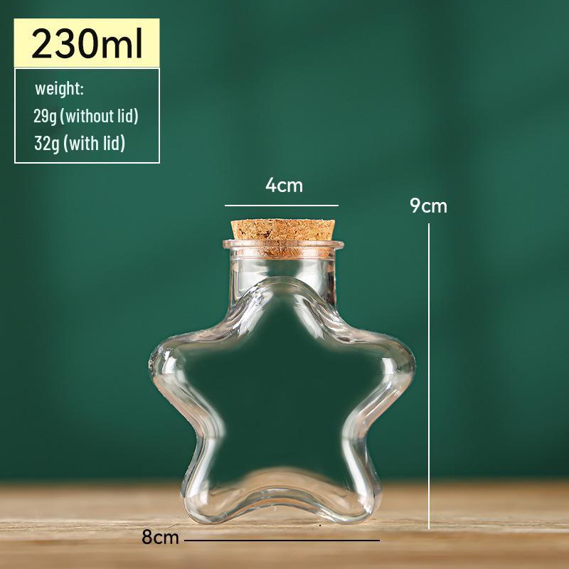 DIY Five-Pointed Star Wish Bottle with Cork for Origami and Messages