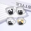 Cutee Black Cat Enamel Pins Cartoon Kitten Void Loading Kawaii Animal Brooches Lapel Backpack Badge Jewelry Gifts for Friends