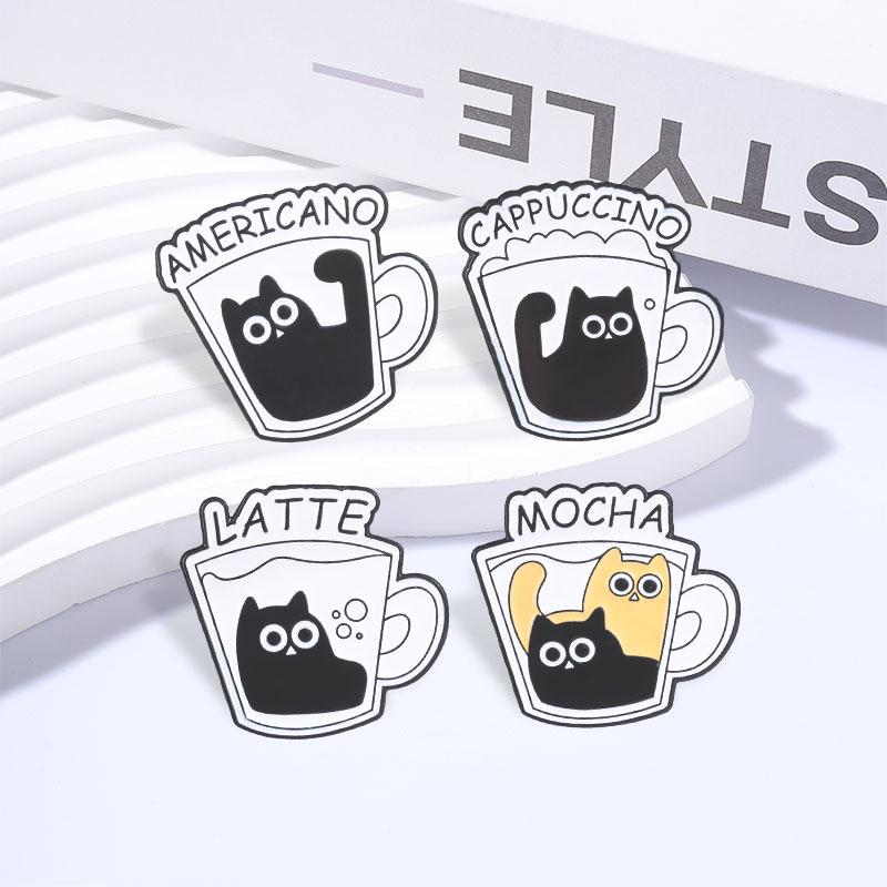Cutee Black Cat Enamel Pins Cartoon Kitten Void Loading Kawaii Animal Brooches Lapel Backpack Badge Jewelry Gifts for Friends