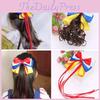 Snow Bow White Top Clip Headband Wig Braid Tassel Spring Clip Hair Accessory
