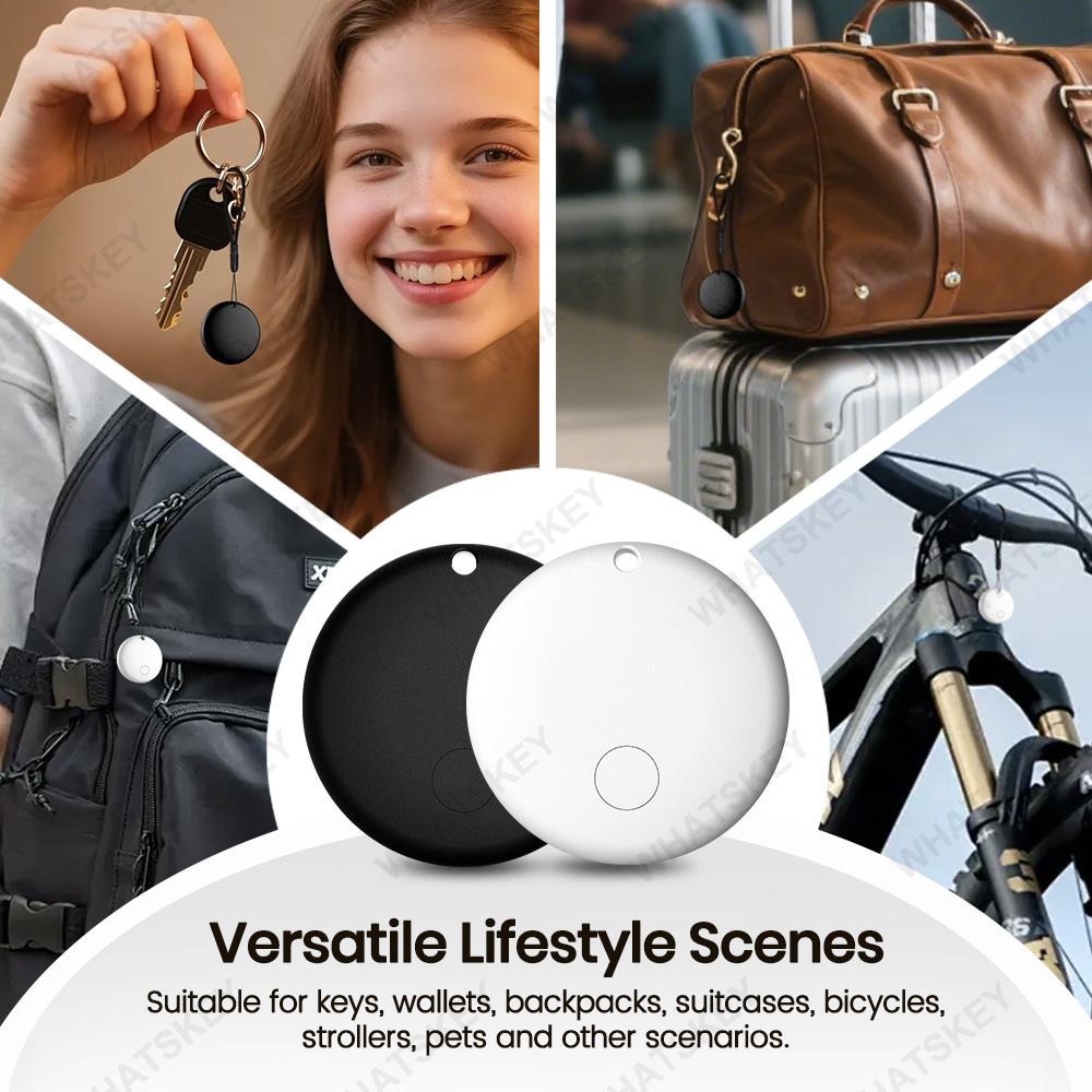 1-4Pack Smart Tag Mini GPS Locator Works with Google IOS Find My Bluetooth Anti‑Lost Wallet Finder for Keys Tracking Device