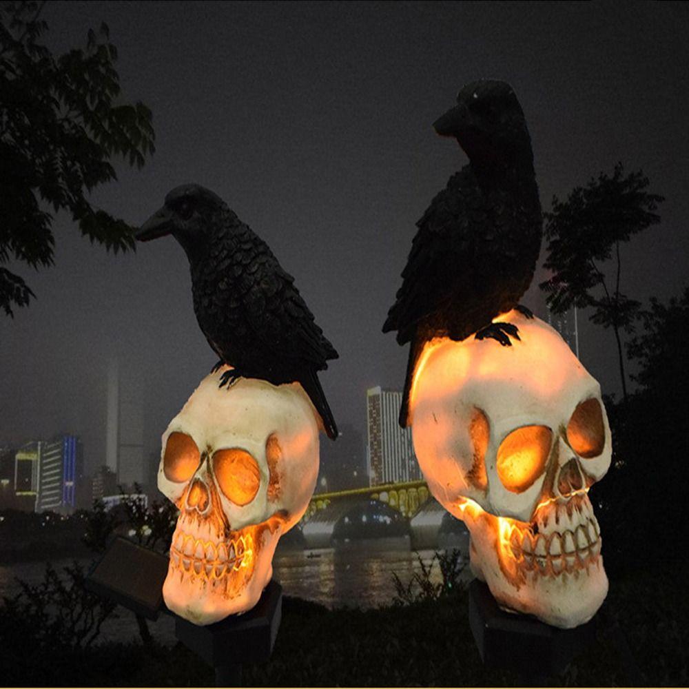 

Energy-saving Outdoor Skull Head Solar Energy Halloween Decor Landscape Light Garden Decoration