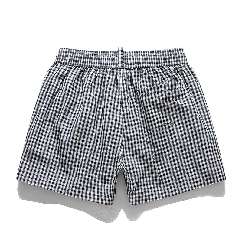 Men's Gingham Casual Shorts – Elastic Drawstring Waist Pocket Shorts for Summer Daily & Streetwear