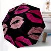 1pc Lips Print Pattern Automatic Opening/Closing Folding Umbrella with 33 Ribs, Plastic Handle, Windproof Portable Sunshade Umbrella Y250726073