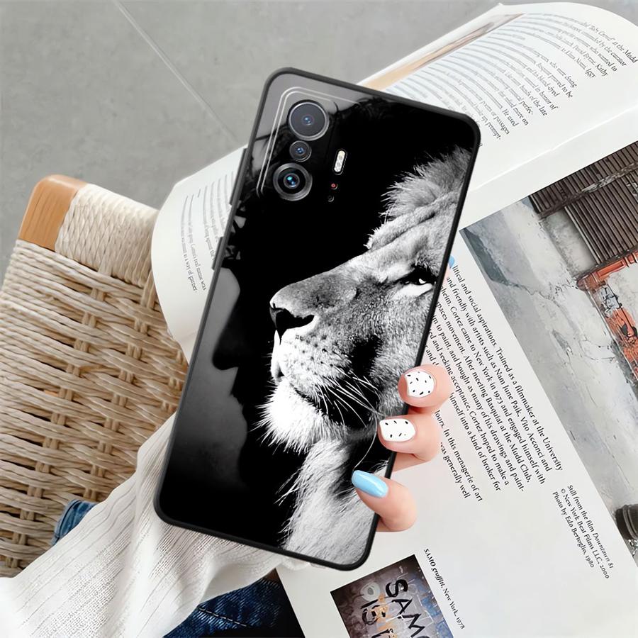 Case for Xiaomi Mi 13 Lite 12T Pro 15 Pro 12 11T 14 12X 11 10T Funda Phone Cover Cool Animal Tiger Lion