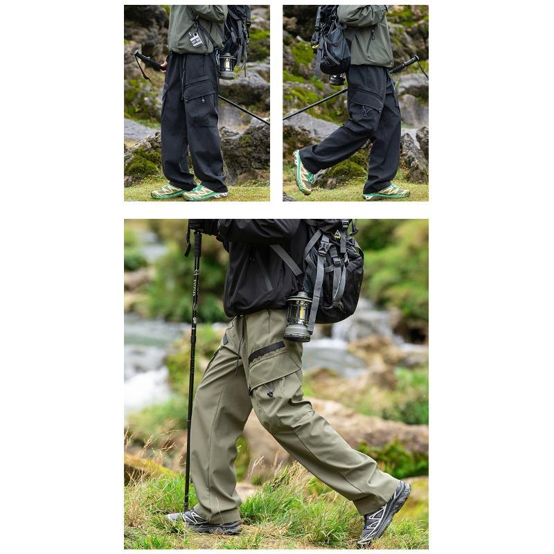Mens Loose Straight Multi Pocket Casual Outdoor Work Cargo Pants