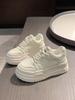 Casual little white shoes women's 2025 spring new thick-soled inner height increase leather sports board shoes women's small muffin bottom