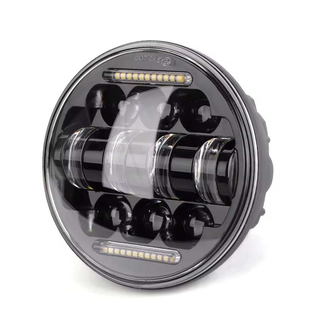 Largoods Headlight inch Motorcycle LED Headlight Breakout FXSB with Housing Bracket Switching DRL Function 6000K High Brightness Waterproof IP67
