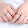 1Pair Classic Couple Resizeable Engagement Ring Men Women  Adjustable