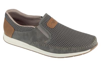 Moccasins 11954, Mens Grey Half Shoes