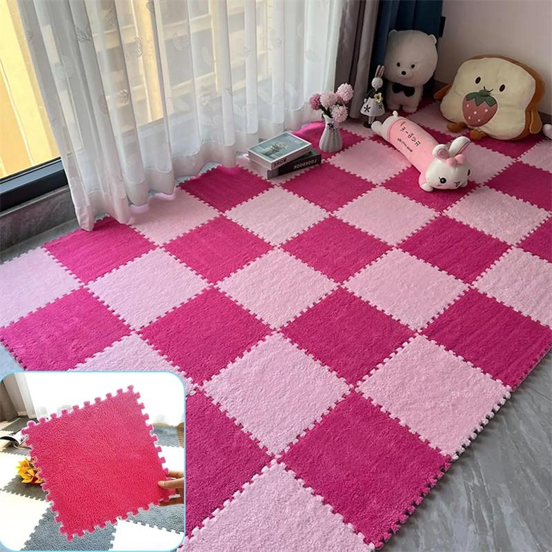 Soft Plush Children's Mat Babe Toys Eva Foam Puzzle Carpet Warm Children Play Mats Interlocking Rugs Infant Carpet 30*30*1.2CMcm