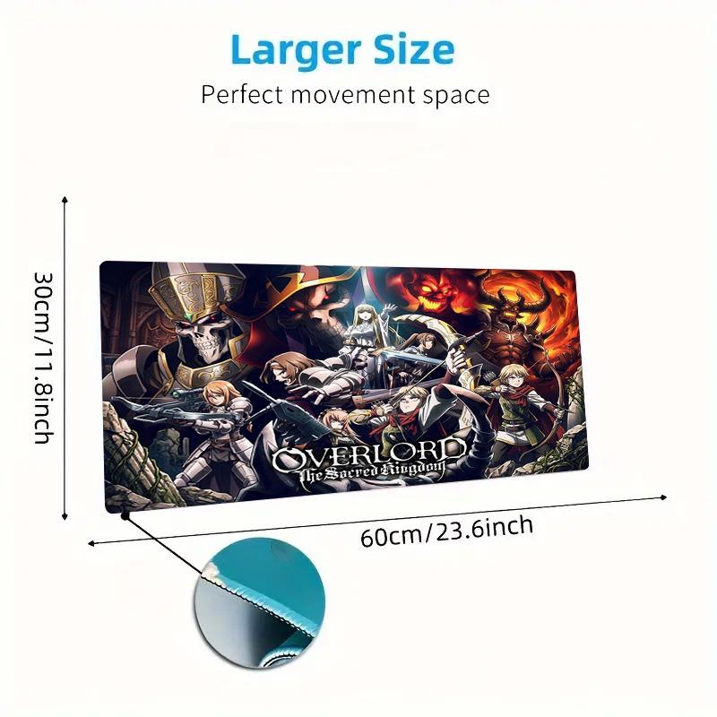 Anime Overlord Color Mouse Pad Large Gaming Table Cushion Non-slip Laptop Tablet Big Mousepad XXL Mat Mini PC Playmat With Lock Edge